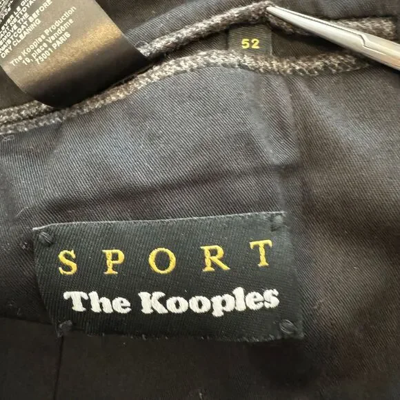 THE KOOPLES SPORT Sport Coat with Zip Out Waistcoat EU52 (US42) Small Plaid Navy - Picture 2 of 13